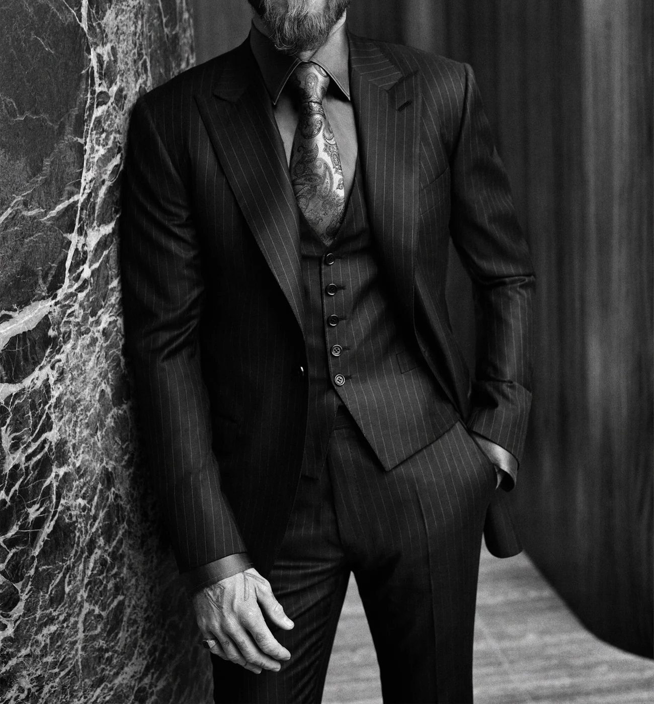 Brioni Pinstripe Suit Vert