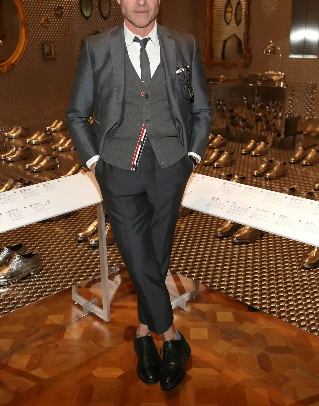 Mens Suit Vert Thom Browne 3 Cropped