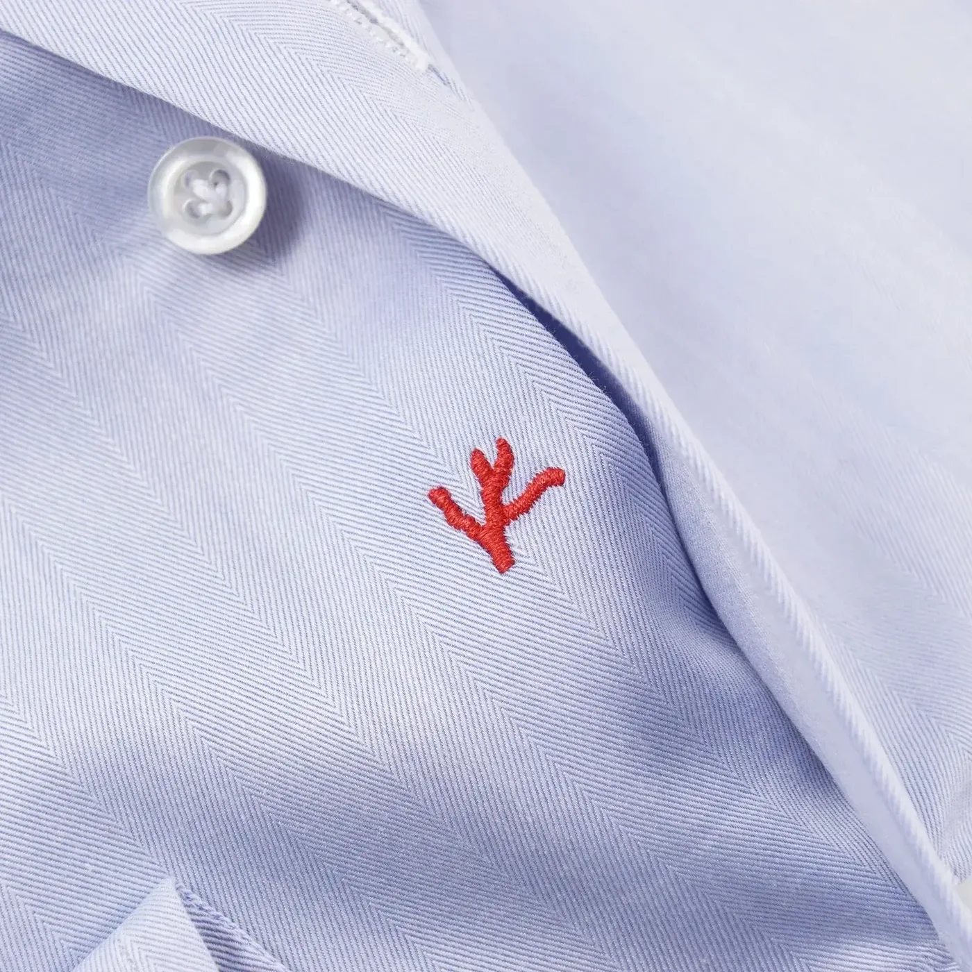 Isaia shirt detail after expert shirt laundry San Francisco