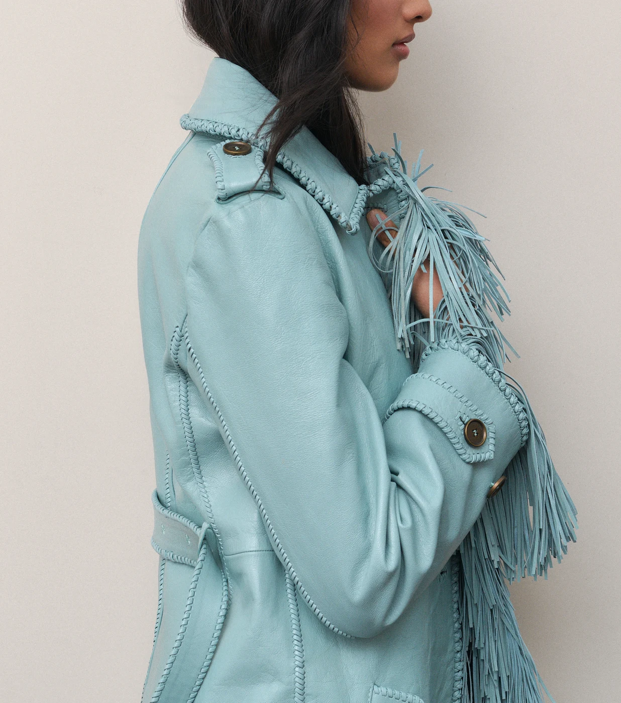 Leather Jacket Vert Burberry 1