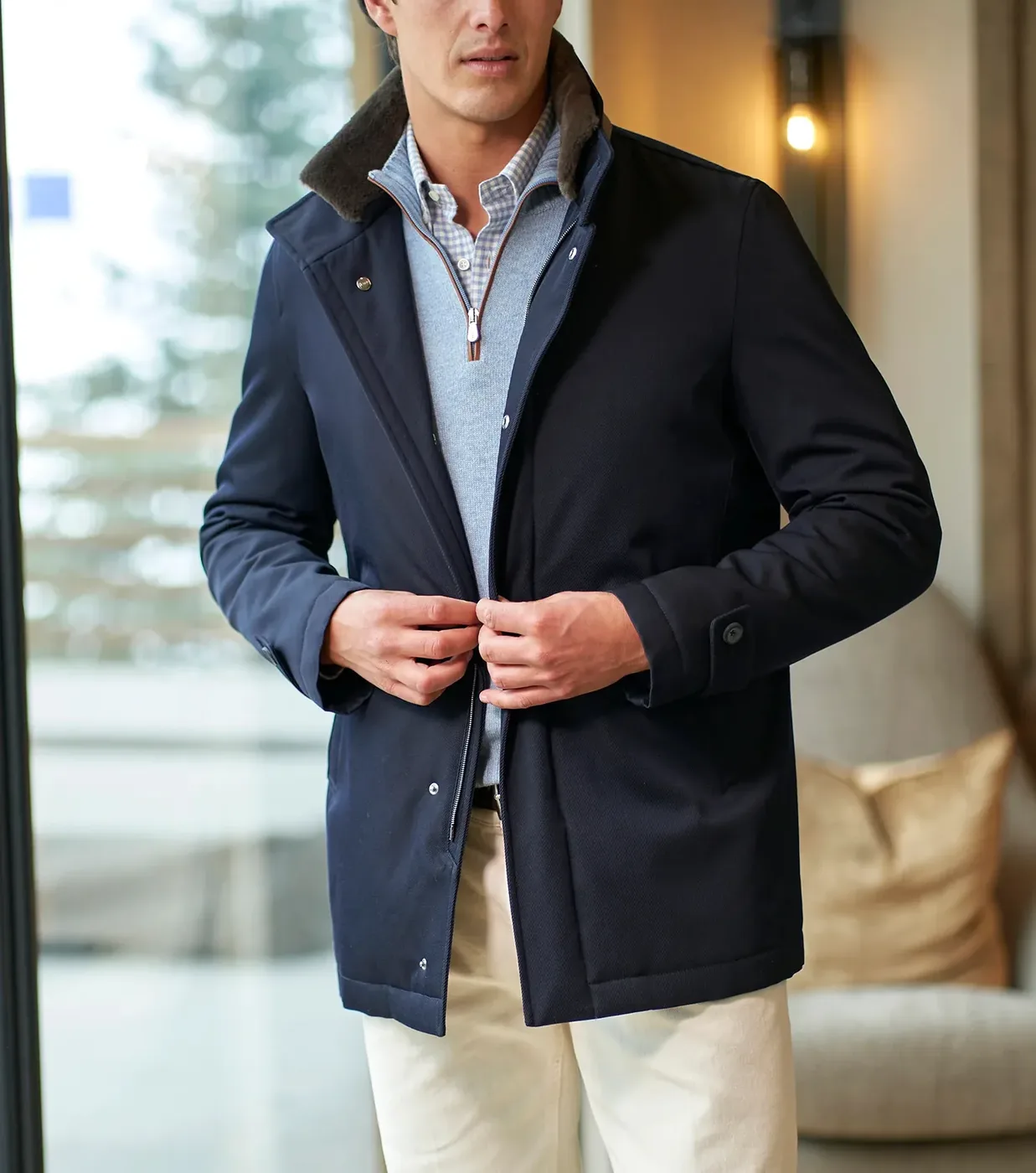 Mens Outerwear Jacket Vert Loro Piana 16 Cropped