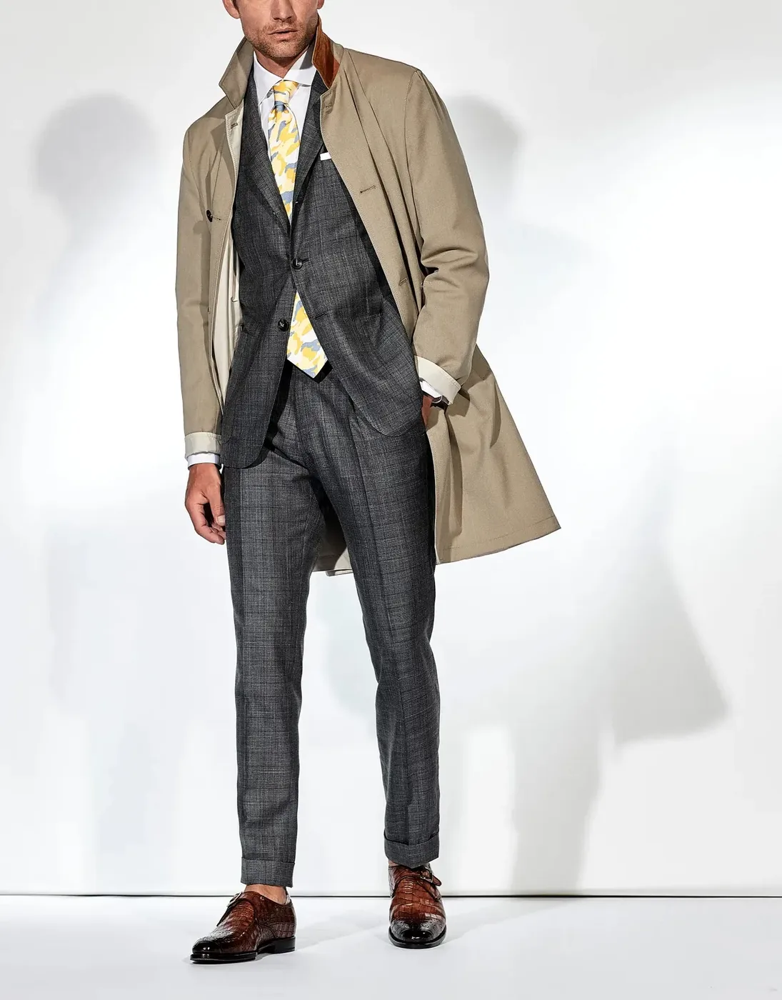 Kiton bespoke suit after luxury dry cleaning in San Francisco