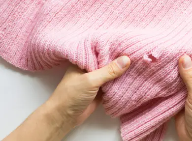 Moth damage restoration for wool and cashmere