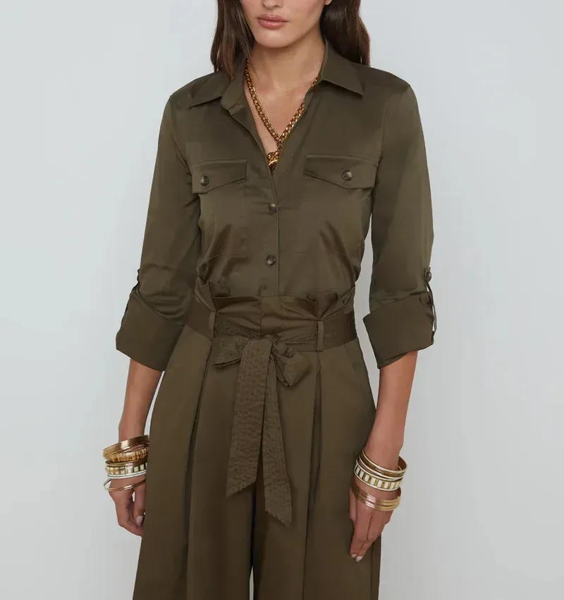 Womens Dress Vert Lagence 14 Cropped