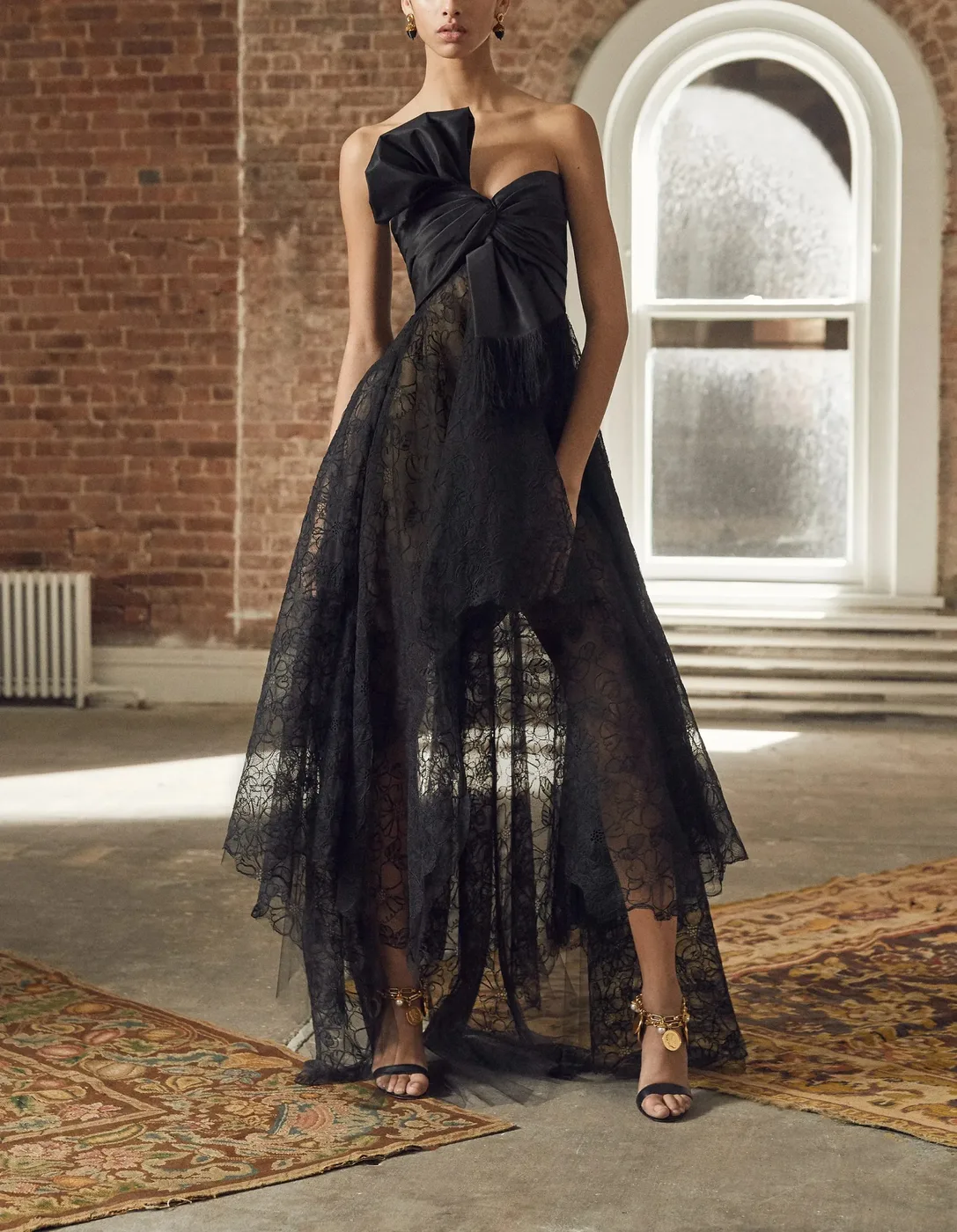 Womens Gown Vert Oscar De La Renta 6 Cropped Scaled