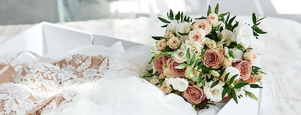 Archival gown storage for Bently Reserve wedding